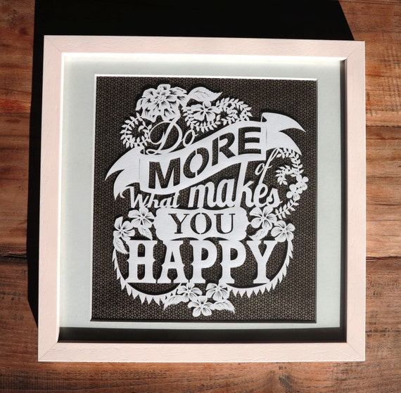 Items similar to Motivation quote papercut Papercutting text "Do more