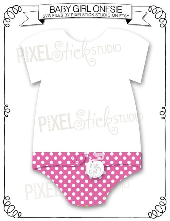 Download INSTANT DOWNLOAD Girl Onesie Clipart SVG // by ...