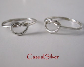 Solid silver Love Knot ring, Stacking Ring,Promise Ring, Infinity Ring, Endless Knot Ring, Sterling Silver Band, Promise Ring, Gift