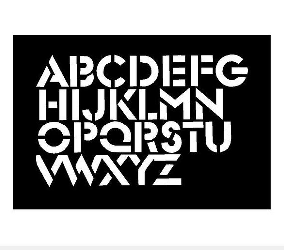 Items Similar To 2 Tall Letters Alphabet Stencil Thick Font Upper 