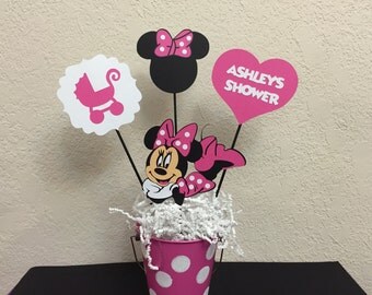 Minnie Mouse Birthday Decorations Set of 4 Centerpieces