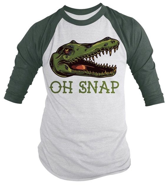 Items similar to Funny Oh Snap Alligator Shirts 3/4 Sleeve Raglan ...