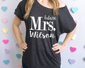 Future Mrs Slouchy Tee Shirt. Bride T-Shirt. Bachelorette Party Shirt. Bridal Shower Shirt. Bridal Shirt. Bride Shirt. Wedding Tee.