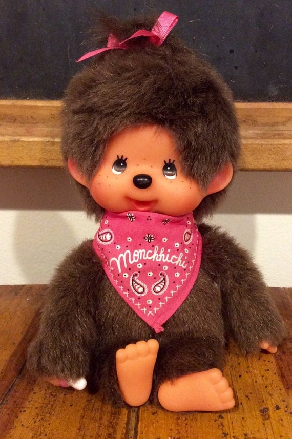 white monchhichi doll