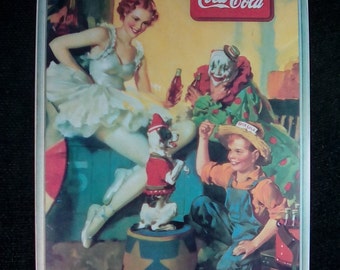 Vintage 1990 Coca Cola Tin Advertising Sign, Coca cola Sign, Coca Cola Wall Hanging, Vintage Coke Sign, Coca Cola Collectible, Coke Sign