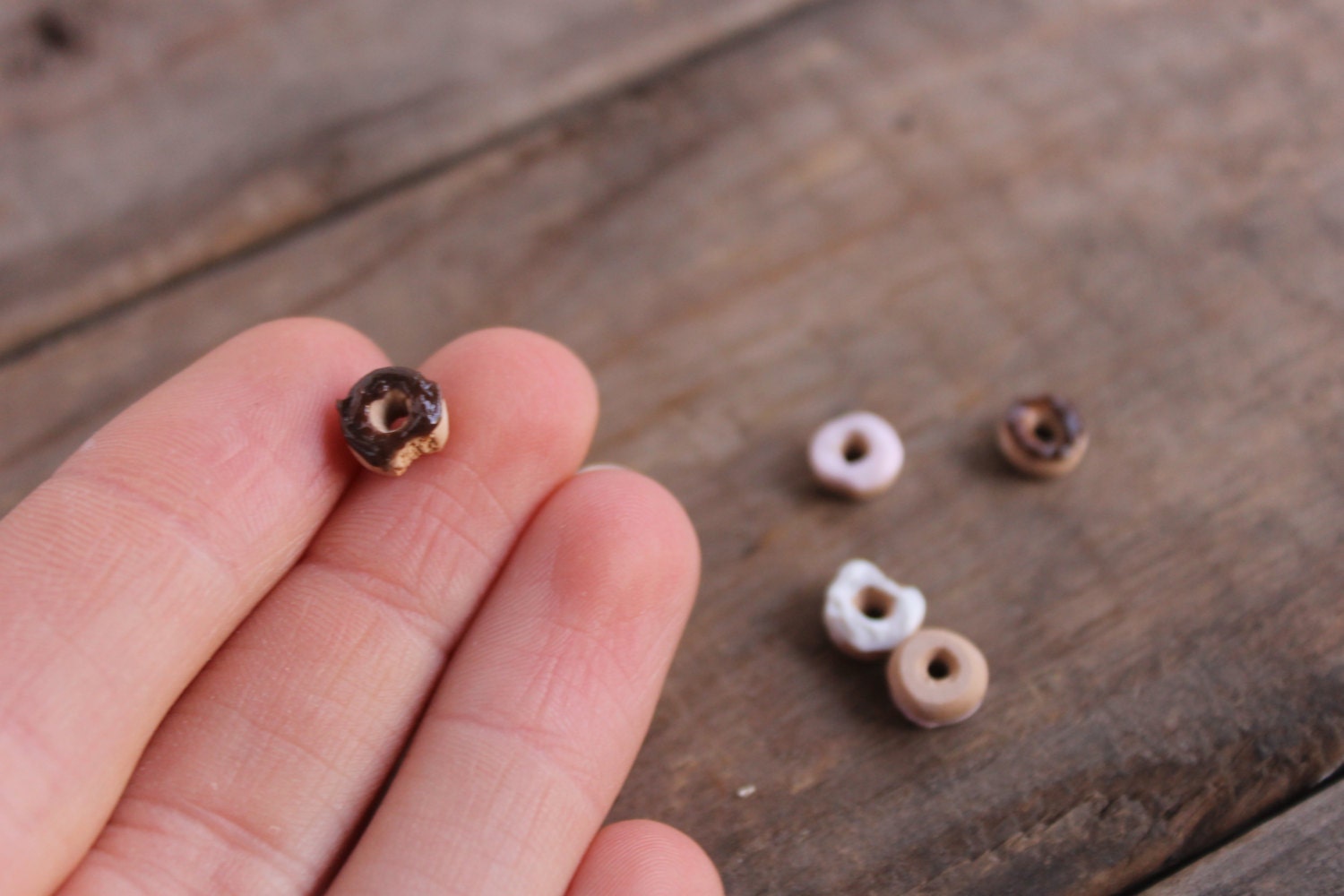 112 Scale Miniature Polymer Clay Donuts Set of by MadeUponATime