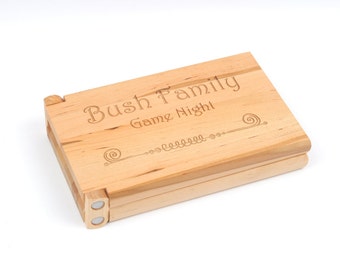 Personalized Wood CRIBBAGE Board Game, custom wedding gift, anniversary gift, game night, hostess gift, laser engraved board game gft0057