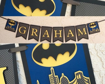 Batman banner, Batman Birthday Party Banner, batman party decorations, Batman Birthday decorations