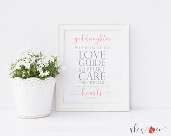 Goddaughter Printable. Goddaughter Baptism Printable. God Daughter Gift. Baptism Printable. Baptism Gift Girl. Goddaughter Gifts.