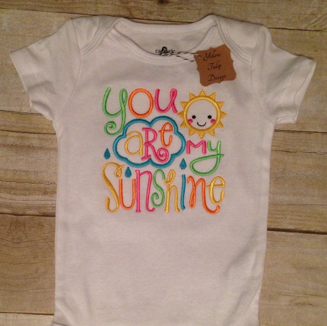 You Are My Sunshine Personalized Onesie Bodysuit Baby