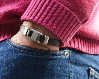 men leather bracelet, anniversary gift for men, rustic brown leather bracelet, men personalized bracelet, gifts for him, minimalist bracelet