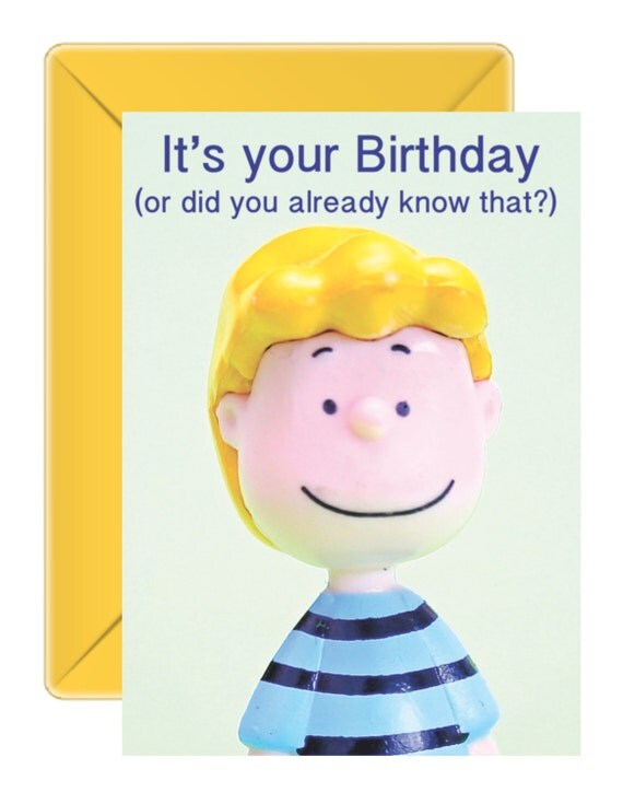 Greetings Birthday Card Schroeder Peanuts Snoopy Toy by TOYPINCHER
