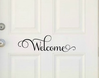 Welcome Door Decal Welcome Decal Front Door Welcome Decal Front Door Decal Door Vinyl Decal Welcome Door Vinyl Welcome Decal Vinyl Door