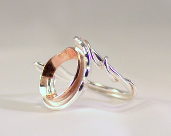 Silver ring with copper