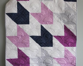 Custom Arrow Quilt, Modern Quilt, Crib Quilt, Baby Quilt, Baby Play Mat - Follow Me