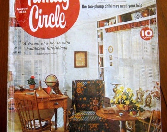 August 1962 Family Circle Magazine Decorating Mid Century