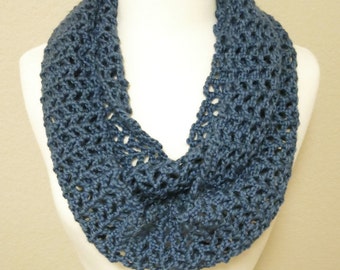 Lacy Infinity Scarf in Light Blue