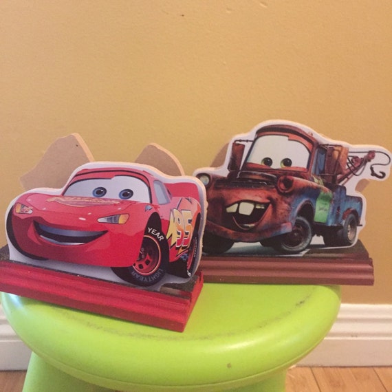 Cars Inspired Napkin holder Mcqueen and Mater centerpieces