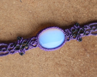 tutorial macrame avanzado pulsera macrame con engarce de piedra sin ranura
