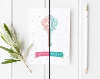 21st Birthday Card, Milestone Birthday Card, 21st Birthday Card Her, 21st Birthday Card For Him, Eighteenth Birthday Card, Happy Birthday 21