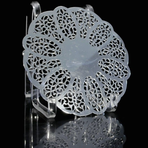 Vintage William Rogers Silverplate Trivet Silver Pierced