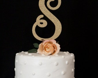 Custom Monogram Wedding Cake Topper