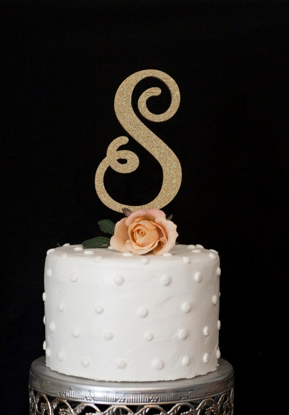 Custom Monogram Wedding Cake Topper