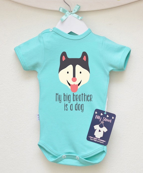 Cute Husky Baby Bodysuit. Dog Baby Clothes. by LittlePrincessTara