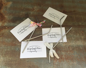 Stainless Steel Straw, Cup Confections, Bent Stainless Steel Straw, Eco friendly Straw, reusable straw, washable straw, drinking straw
