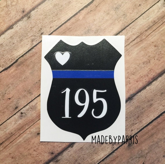 Download Police Badge with Badge Number Vinyl Decal Police by ...