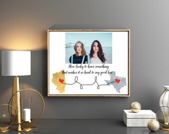 Long distance print Moving away gift Going away gift Graduation gift Best friend gift Long distance gift Moving gift Long distance friend