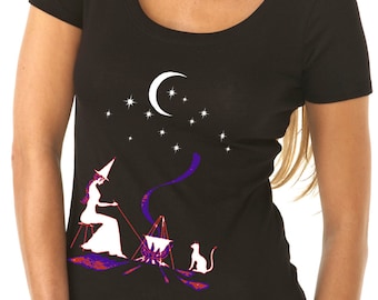 halloween shirt - halloween t shirt - witch shirt - witch t shirt - womens tshirts - halloween gifts - fall shirts -GYPSY WITCH - scoop neck