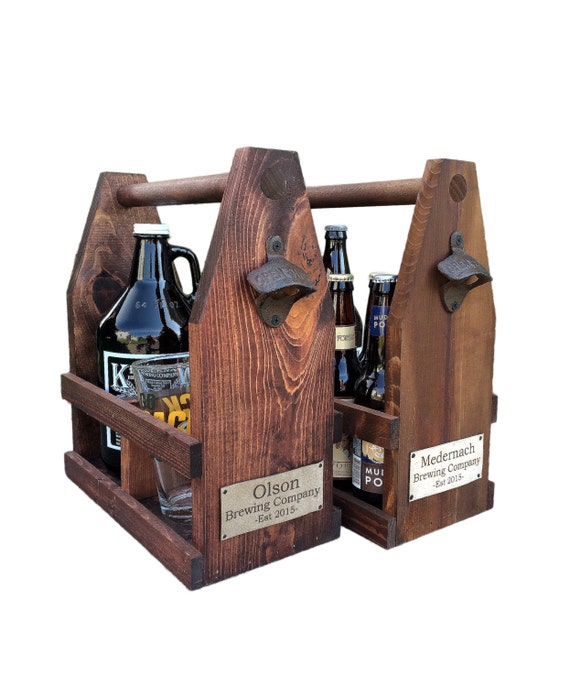 Host Gift Wooden 64oz Beer Growler Tote 2 by ReImagineBrewing