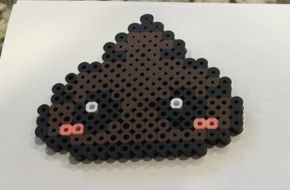 Poop emoji perler bead. Very Cute Not stinky