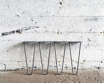 Set of 4 Hairpin Legs | 6'' 8'' 10'' 12'' 14'' 16'' 18'' 20'' | Bench Legs Table Legs Metal Legs Steel Legs DIY Leg. Made in Montreal