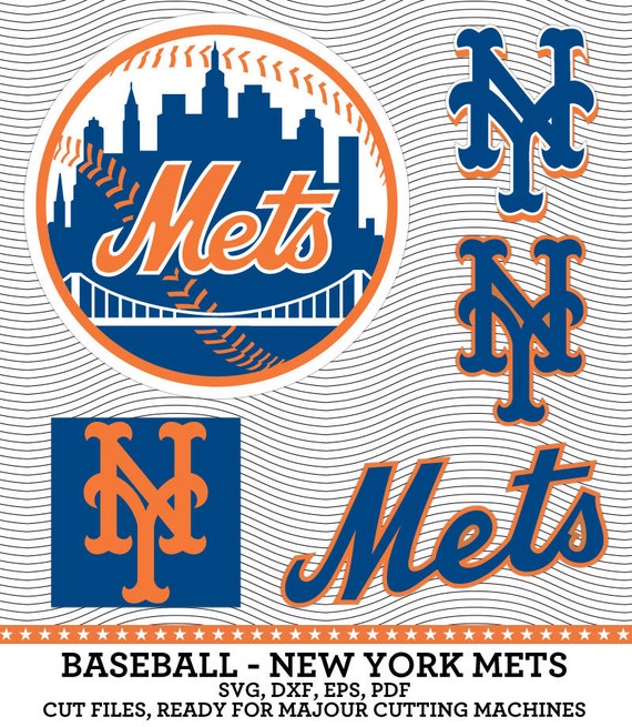 New York Mets Baseball Logo SVG dxf eps PDF by SVGsilhouetteDXF