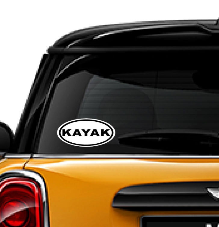 Kayak decal boating decal window decal FREE SHIPPING White