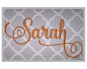 Sarah 2 Embroidery Font Set - 1" 1.5" 2" 2.5" 3" - Script Machine Embroidery Font Alphabet BX PES JEF 11 Formats - Instant Download Files