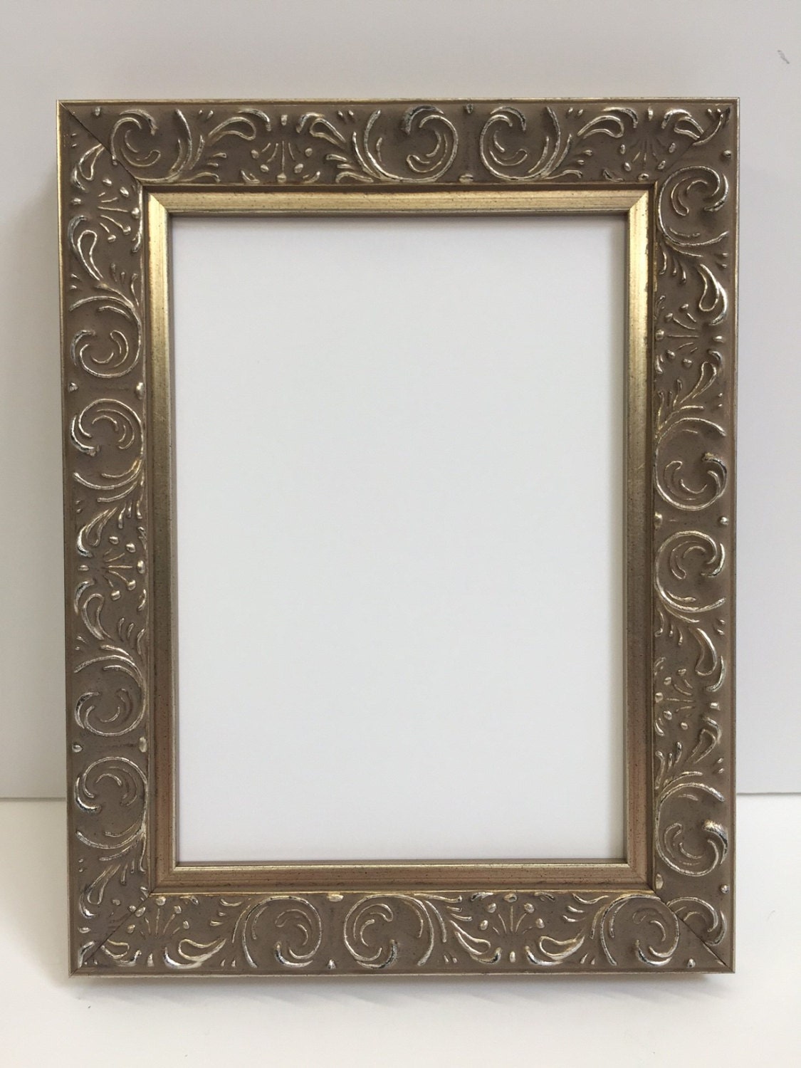 Silver Ornate Picture Frame 5x7 Filigree Picture Frame, With Glass