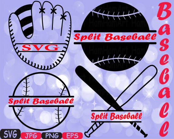 Download Split Baseball SVG Mascot cutting files svg Baseball clipart