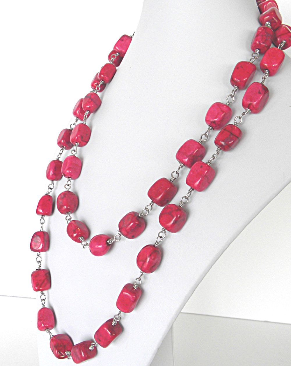 Chunky Necklace Pink Necklace Pink Chunky Necklace