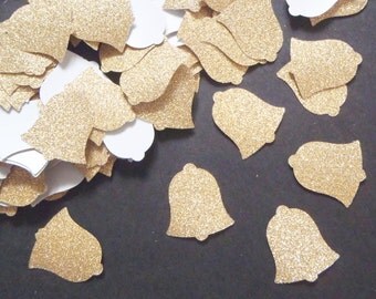 bell confetti gold glitter christmas in july cij church paper wedding baby shower party favor table decor invitation lasoffittadiste