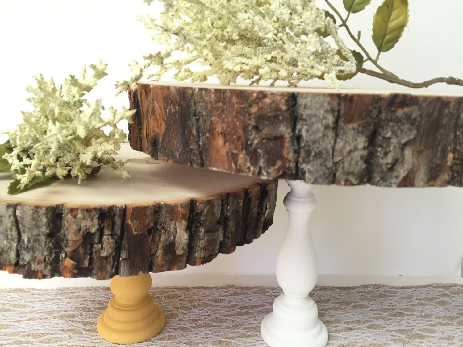 Wooden Cake Stand 710 Cupcake Stand Wooden Tree Slab