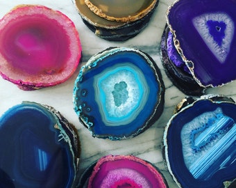 A+ Quality AGATE COASTERS // Bohemian Decor