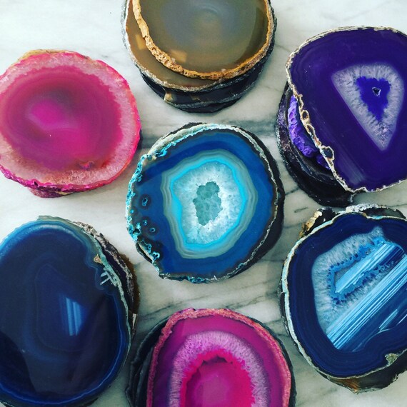 Agate Coasters - Non Plated