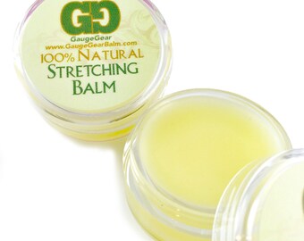 Ear Stretching & Piercing Aftercare Balm Gauge Gear 10mL, Stretched Ear Aftercare, Skin Cream, Used for Ear Plugs, Tapers, Tunnels, Expander