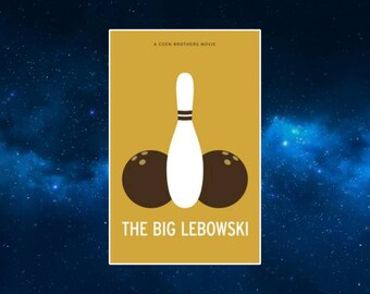 The Big Lebowski Minimalist Fridge Magnet. Bowling. The Dude