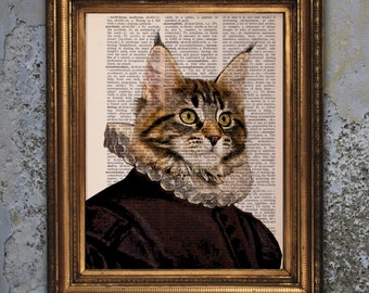 Renaissance cat art | Etsy