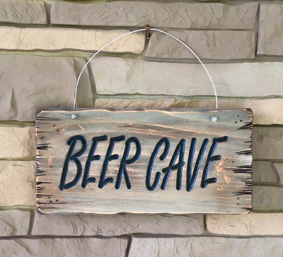 Rustic Beer Cave Sign