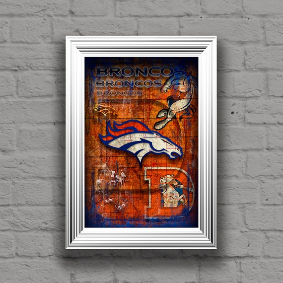 Denver Broncos Art Denver Broncos Poster Denver by McQDesign